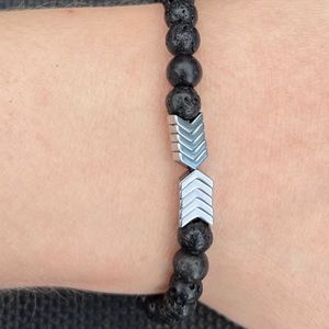 Lava Bead Arrow Diffuser Bracelet